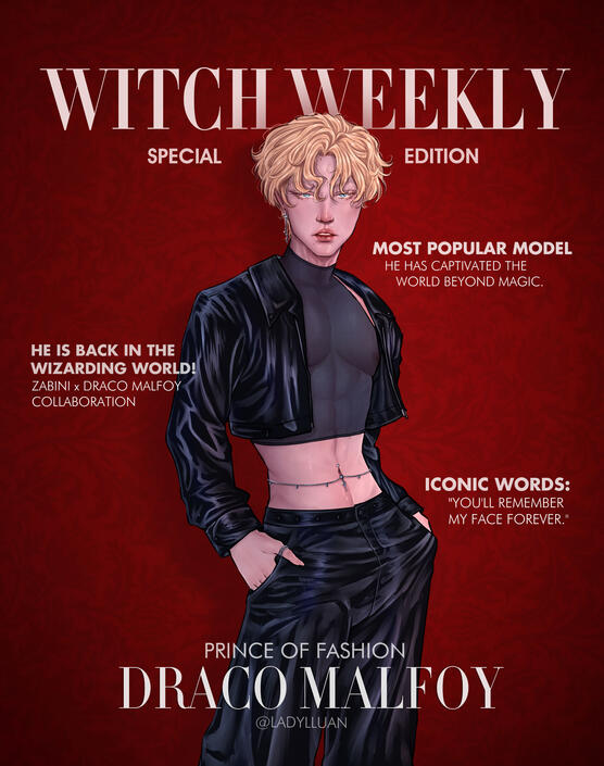 MODEL!DRACO &quot;WITCH WEEKLY SPECIAL EDITION COVER&quot;