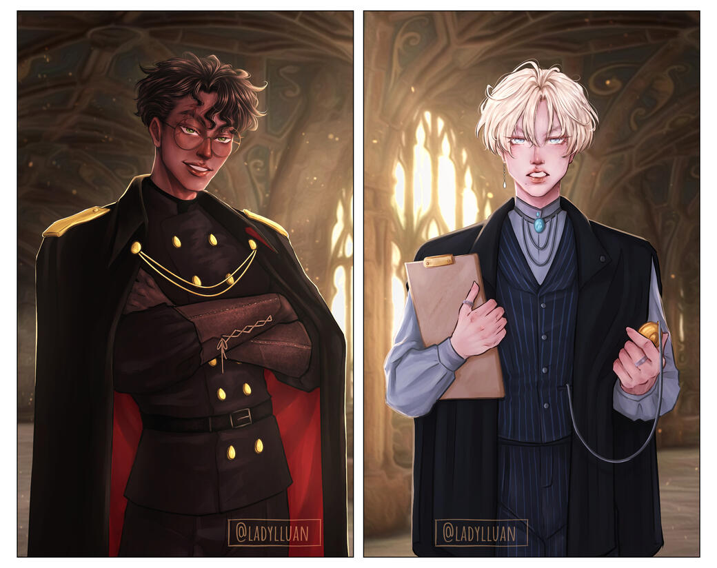 "Head Auror and his Secretary" Illustration