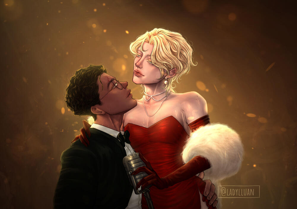 "SINGER!DRACO / AUROR!HARRY" ILLUSTRATION